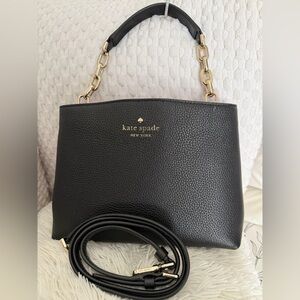 kate spade Black Pebbled Leather Shoulder Bag